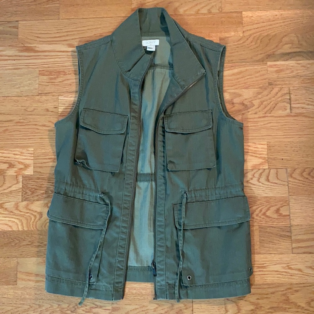 J Crew Army Green Utility Vest